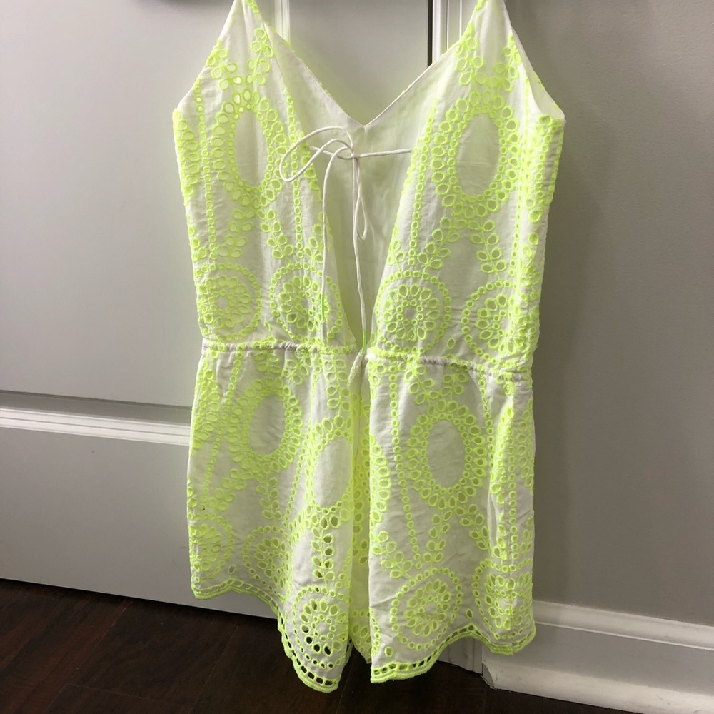 Dolce Vita Neon Yellow Lace Romper